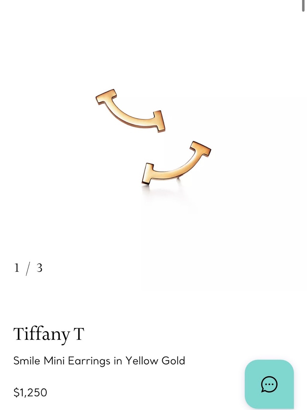 Tiffany & Co. Yellow Gold Smile Mini Earrings